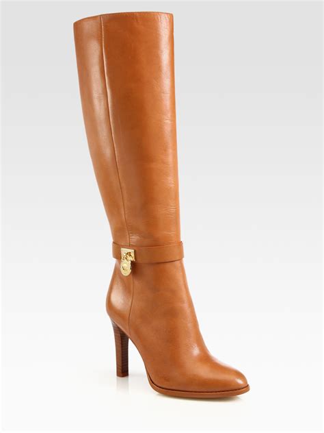 michael kors leather boots